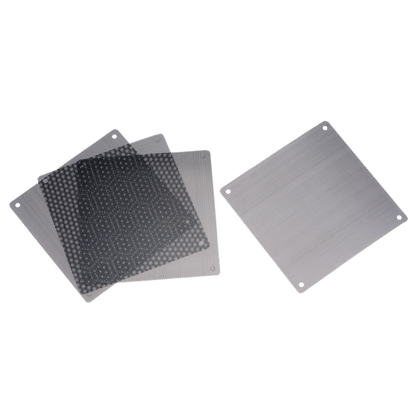 uxcell Uxcell PC Dust Fan Screen with Screws for Cooling Dustproof Case Cover PVC 140mm 4pcs