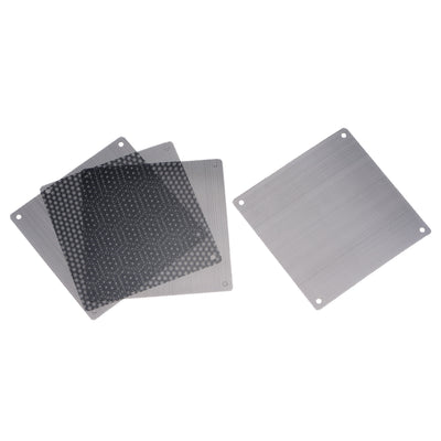 Harfington Uxcell PC Dust Fan Screen with Screws for Cooling Dustproof Case Cover PVC 140mm 4pcs
