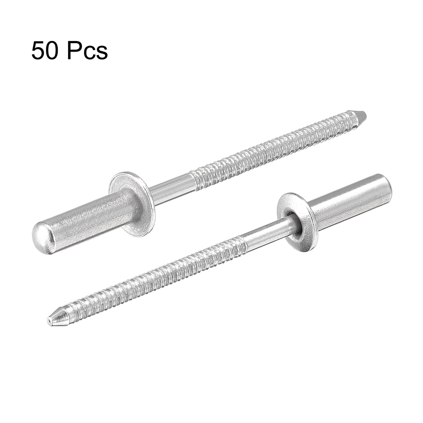 uxcell Uxcell Blind Rivets 304 Stainless Steel 3.2mm Diameter 10mm Grip Length 50pcs