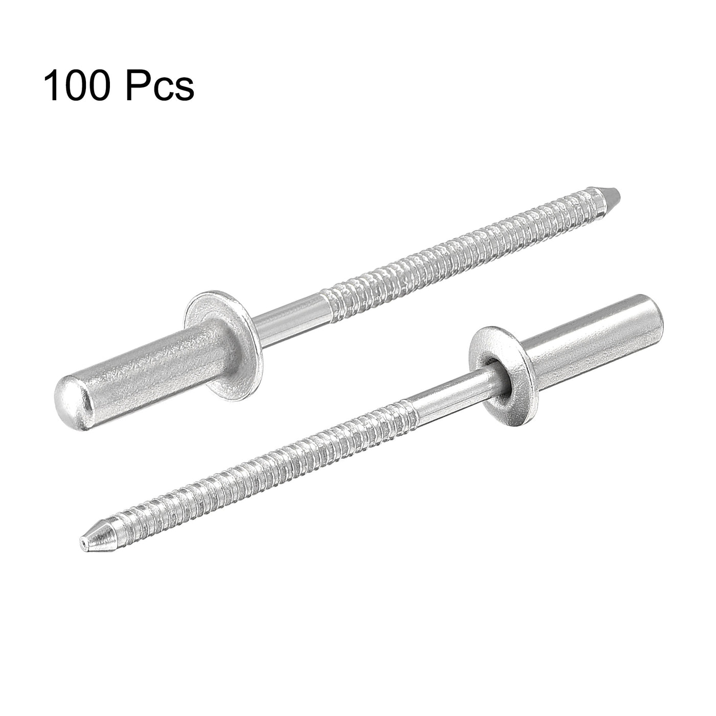 uxcell Uxcell Blind Rivets 304 Stainless Steel 3.2mm Diameter 10mm Grip Length 100pcs