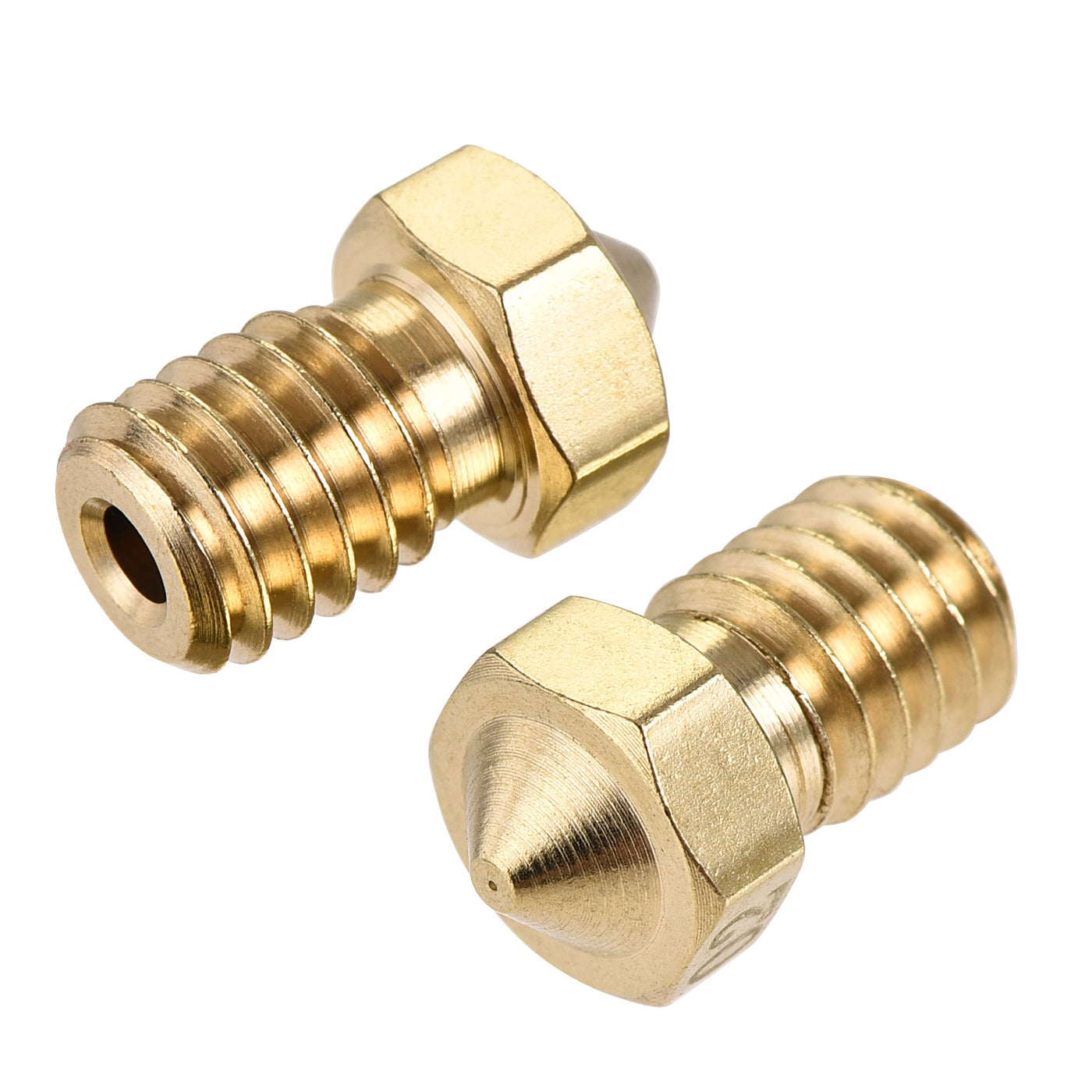 uxcell Uxcell 0.2mm 3D Printer Nozzle, 14pcs M6 Thread for V5 V6 1.75mm Extruder Print, Brass