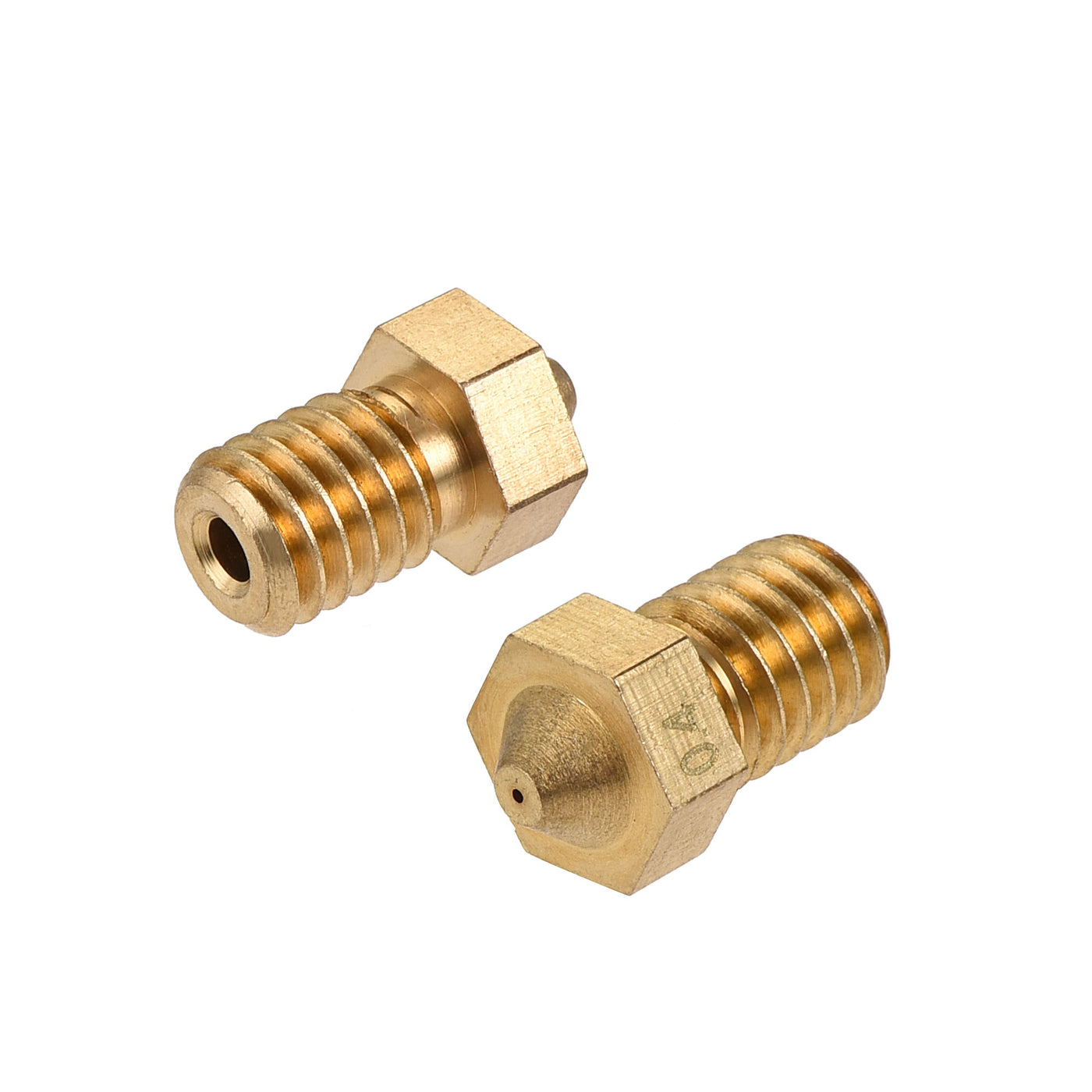 uxcell Uxcell 0.4mm 3D Printer Nozzle, 30pcs M6 Thread for V5 V6 1.75mm Extruder Print, Brass