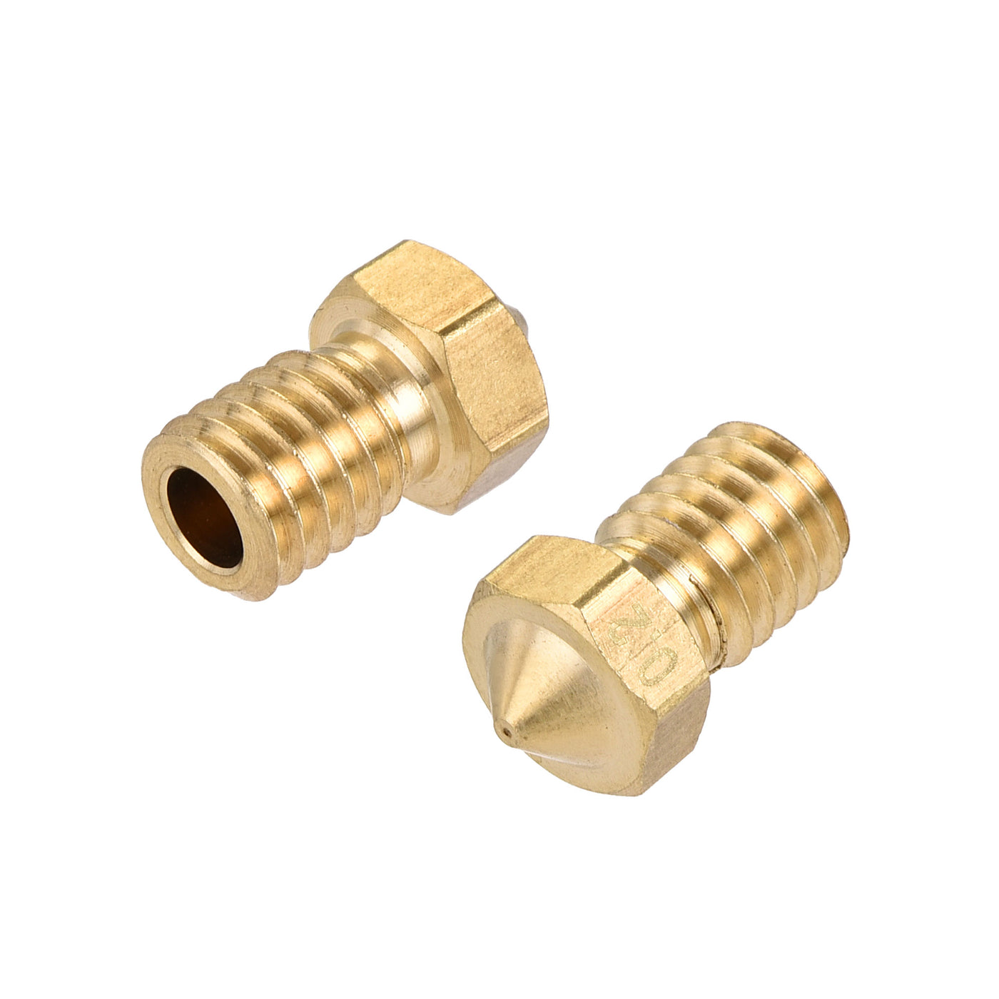uxcell Uxcell 0.2mm 3D Printer Nozzle, 14pcs M6 Thread for V5 V6 3mm Extruder Print, Brass