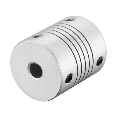 Harfington Uxcell 11mm to 6mm Aluminum Alloy Shaft Coupling Flexible Coupler L30xD25 Silver