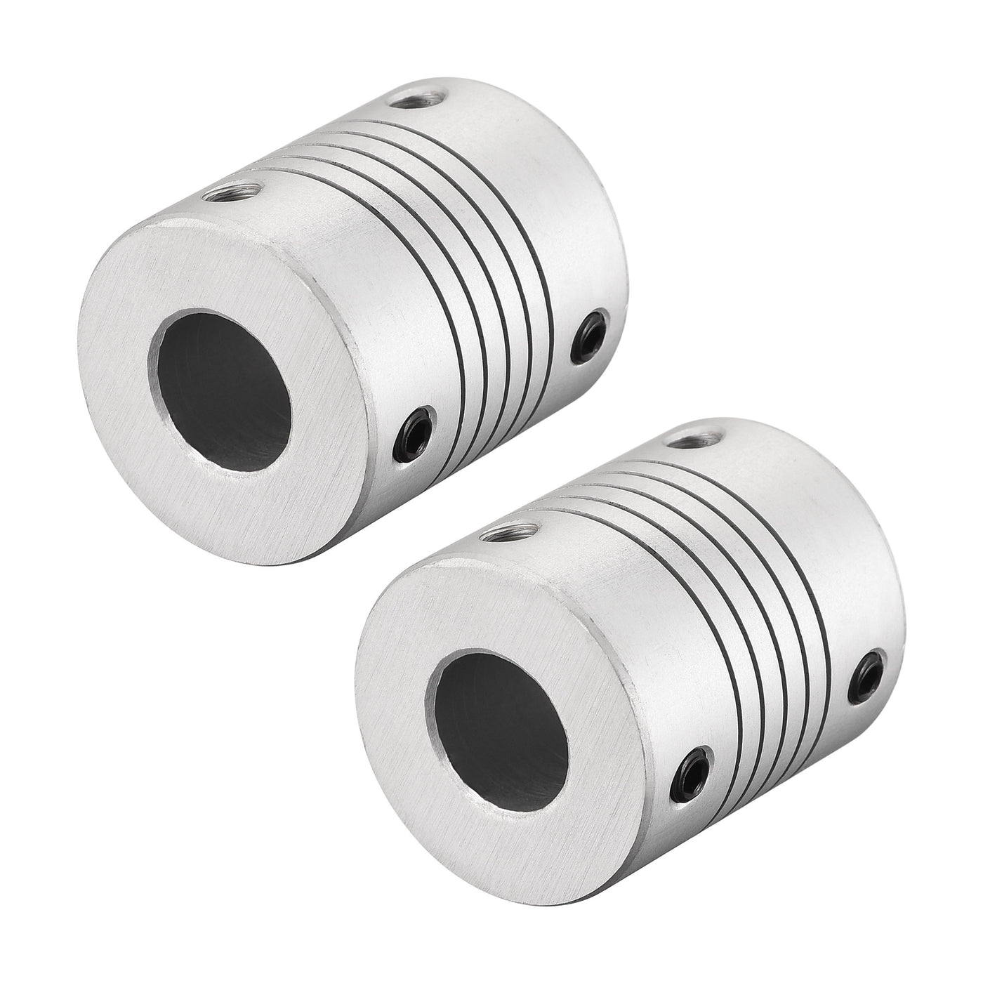 uxcell Uxcell 11mm to 11mm Aluminum Alloy Shaft Coupling Flexible Coupler L30xD25 Silver