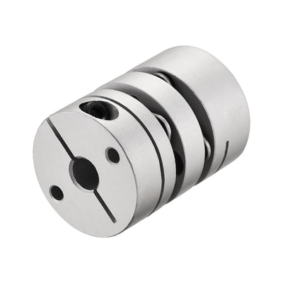 Harfington Uxcell 6.35mm to 6.35mm Bore Double Diaphragm Motor Wheel Flexible Coupling Joint