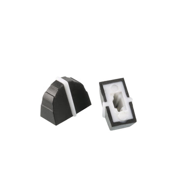 Harfington Uxcell Plastic Straight Slide Potentiometer Flat Push Knob Insert Shaft 4x1.6mm White Black 5pcs