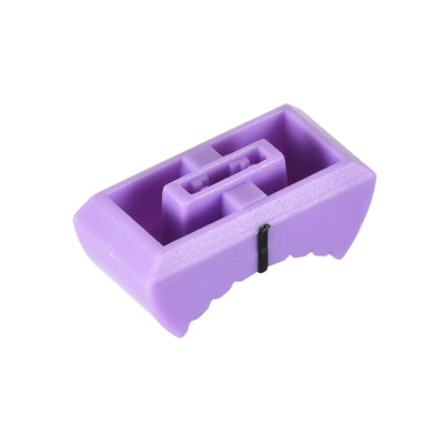 Harfington Uxcell Plastic Straight Slide Potentiometer Flat Push Knob Insert Shaft 4x2mm Purple Black 10pcs