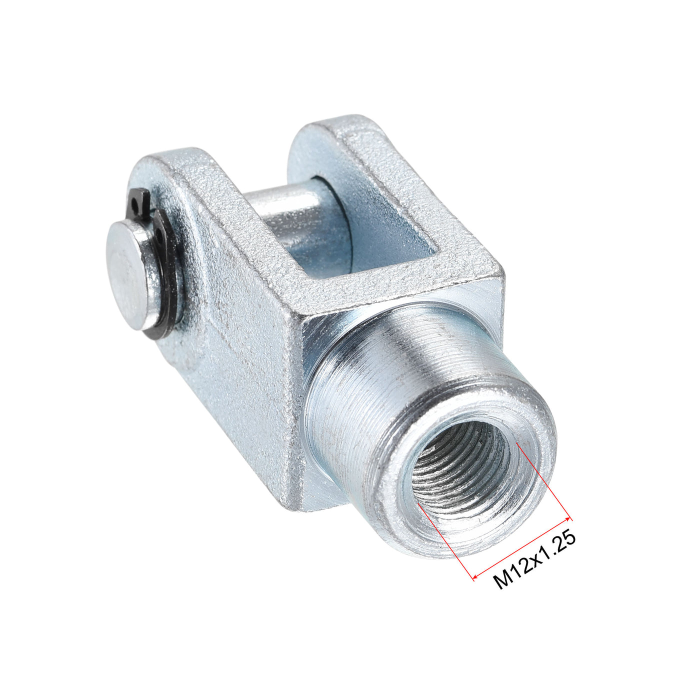 uxcell Uxcell Air Cylinder Rod Clevis End 60mm Length M12x1.25 Female Thread Y Connector