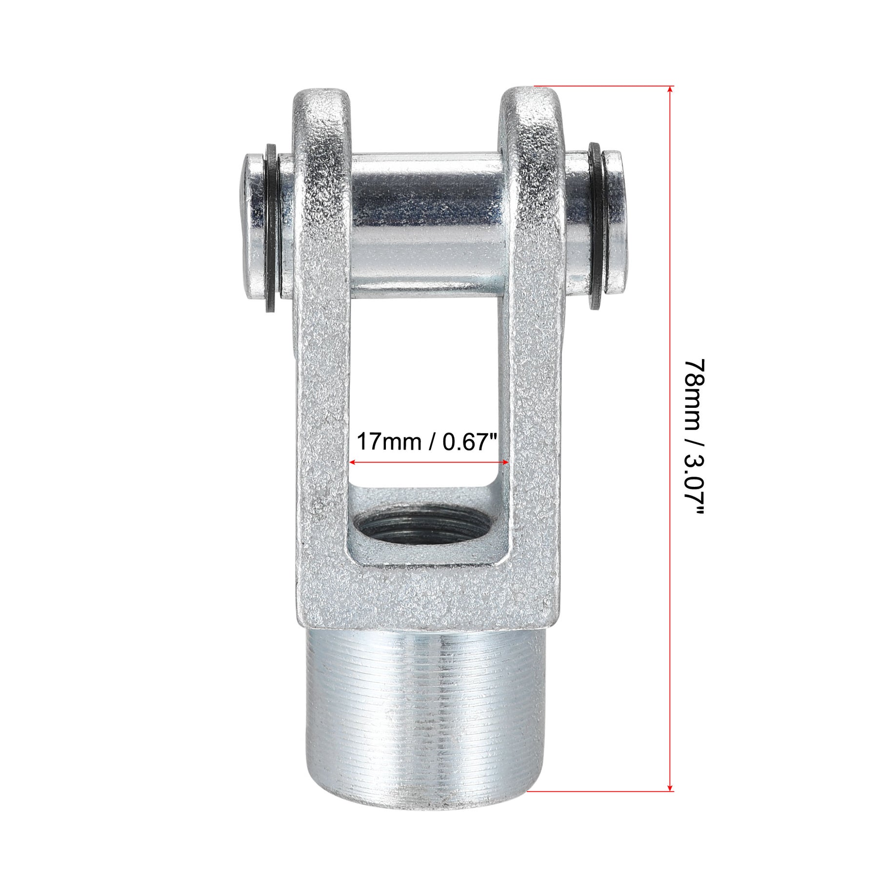 Uxcell Air Cylinder Rod Clevis End 78mm Length M16x1.5 Female Thread Y ...