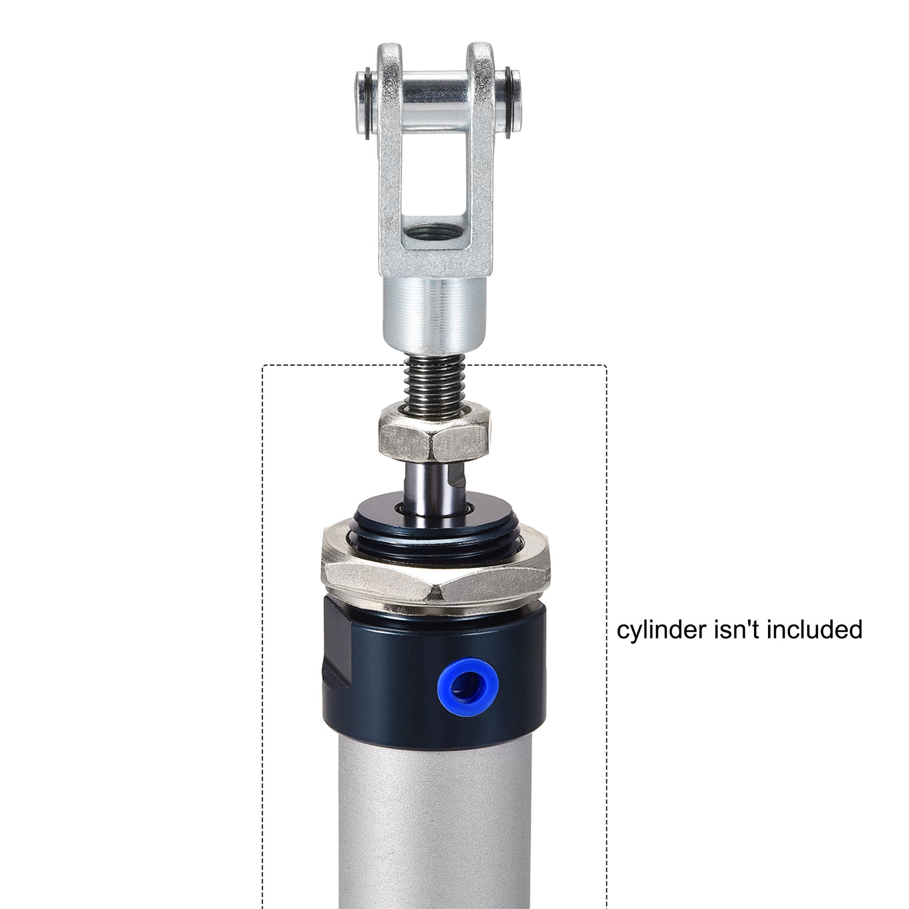 Uxcell Air Cylinder Rod Clevis End 78mm Length M16x1.5 Female Thread Y Connector Harfington