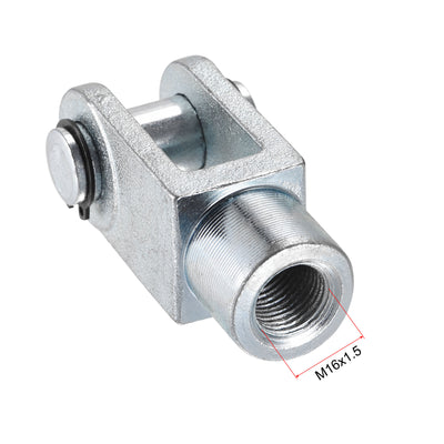Harfington Uxcell Air Cylinder Rod Clevis End 78mm Length M16x1.5 Female Thread Y Connector 2pcs