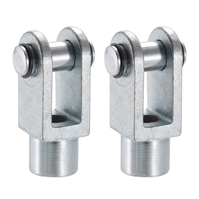 Harfington Uxcell Air Cylinder Rod Clevis End 78mm Length M16x1.5 Female Thread Y Connector 2pcs