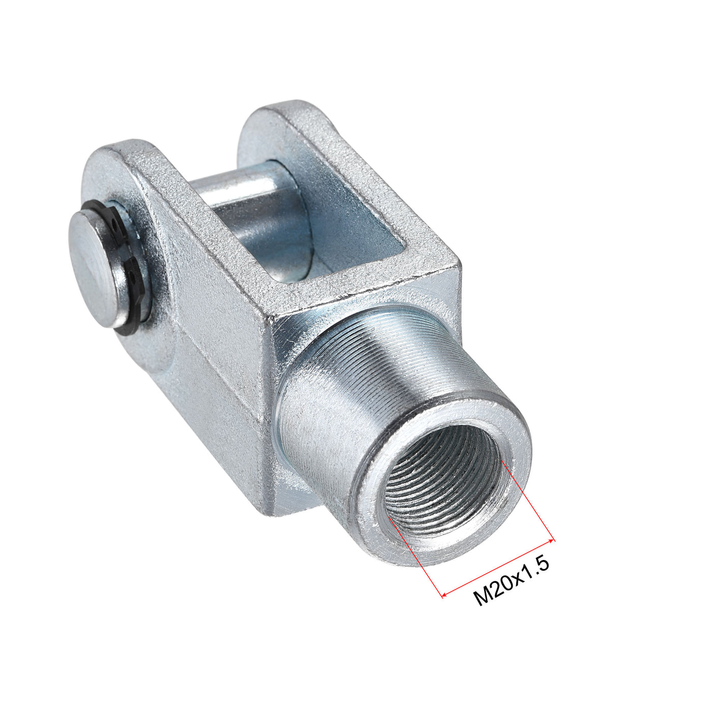 uxcell Uxcell Air Cylinder Rod Clevis End 94mm Length M20x1.5 Female Thread Y Connector