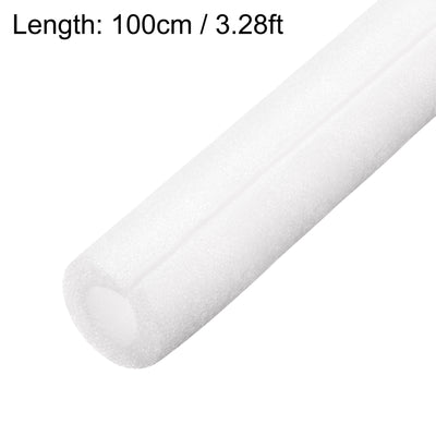 Harfington Uxcell Foam Tube 1.64 Ft Length 2.34in ID 3.12in OD Hollow Polyethylene Black 1pcs
