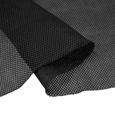 Harfington Uxcell 2Pcs Black Speaker Mesh Grill Stereo Fabric Dustproof 50cm x 160cm 20" x 63"