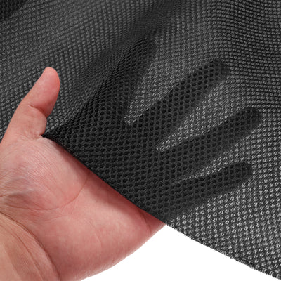 Harfington Uxcell 2Pcs Black Speaker Mesh Grill Stereo Fabric Dustproof 50cm x 160cm 20" x 63"