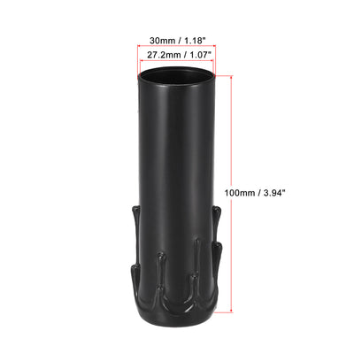 Harfington Uxcell Plastic Candle Covers Sleeves 30x100mm for E14 Chandelier, Black Pack of 12