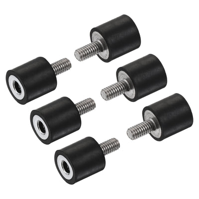 uxcell Uxcell M3 Rubber Mounts, 6pcs Male/Female Shock Absorber, D8mmxH8mm