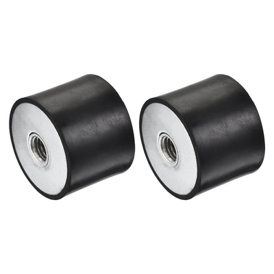 uxcell Uxcell M10 Rubber Mounts, 2pcs Female/Female Shock Absorber, D40mmxH30mm