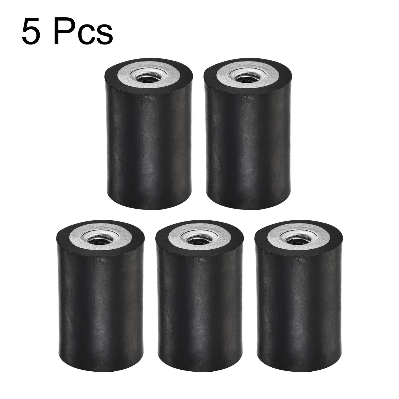 uxcell Uxcell M6 Rubber Mounts, 5pcs Female/Female Shock Absorber, D20mmxH30mm