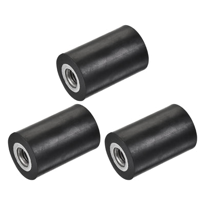 uxcell Uxcell M8 Rubber Mounts, 3pcs Female/Female Shock Absorber, D25mmxH40mm