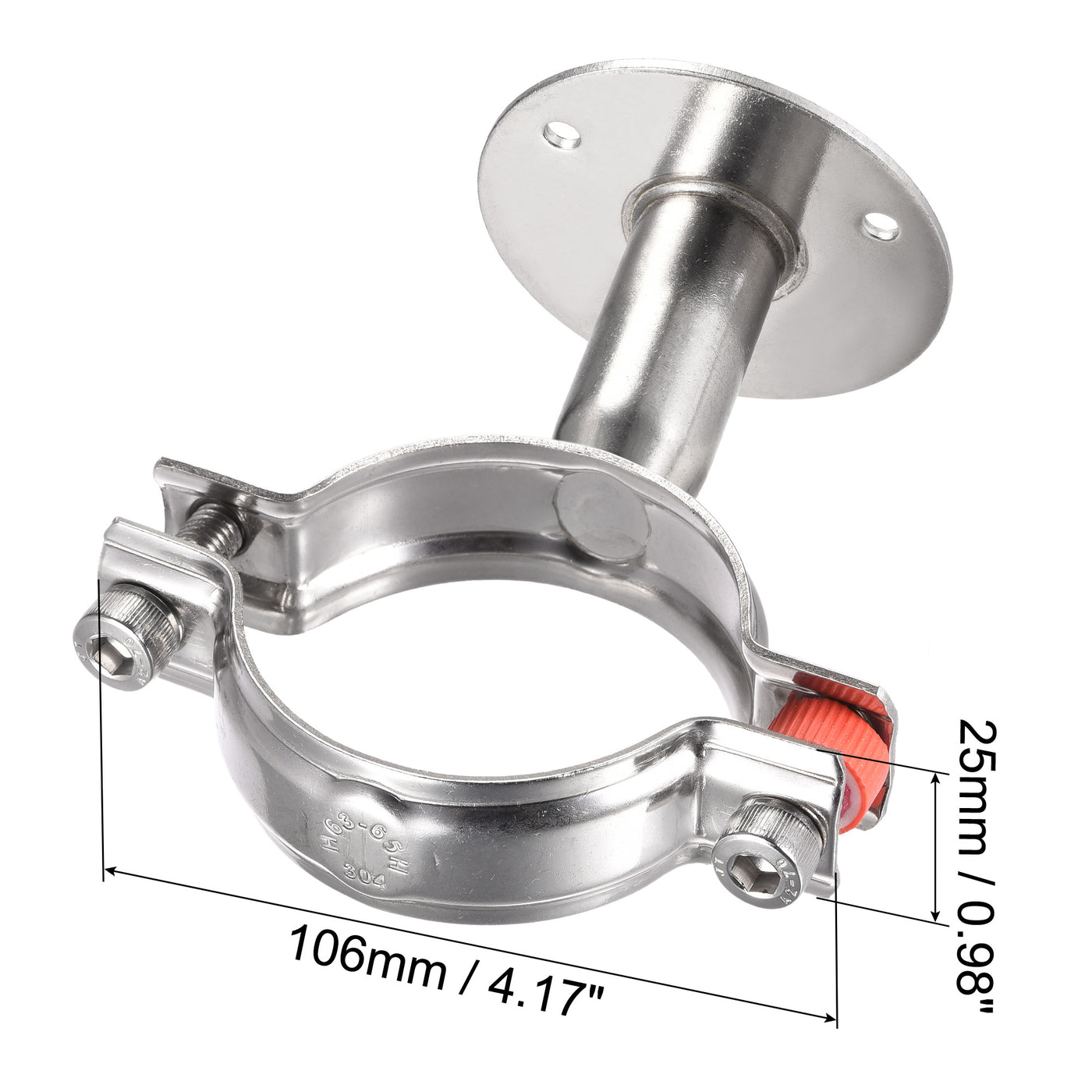Wall Mount Ceiling Mount Pipe Support, 304 Stainless Steel Adjustable ...