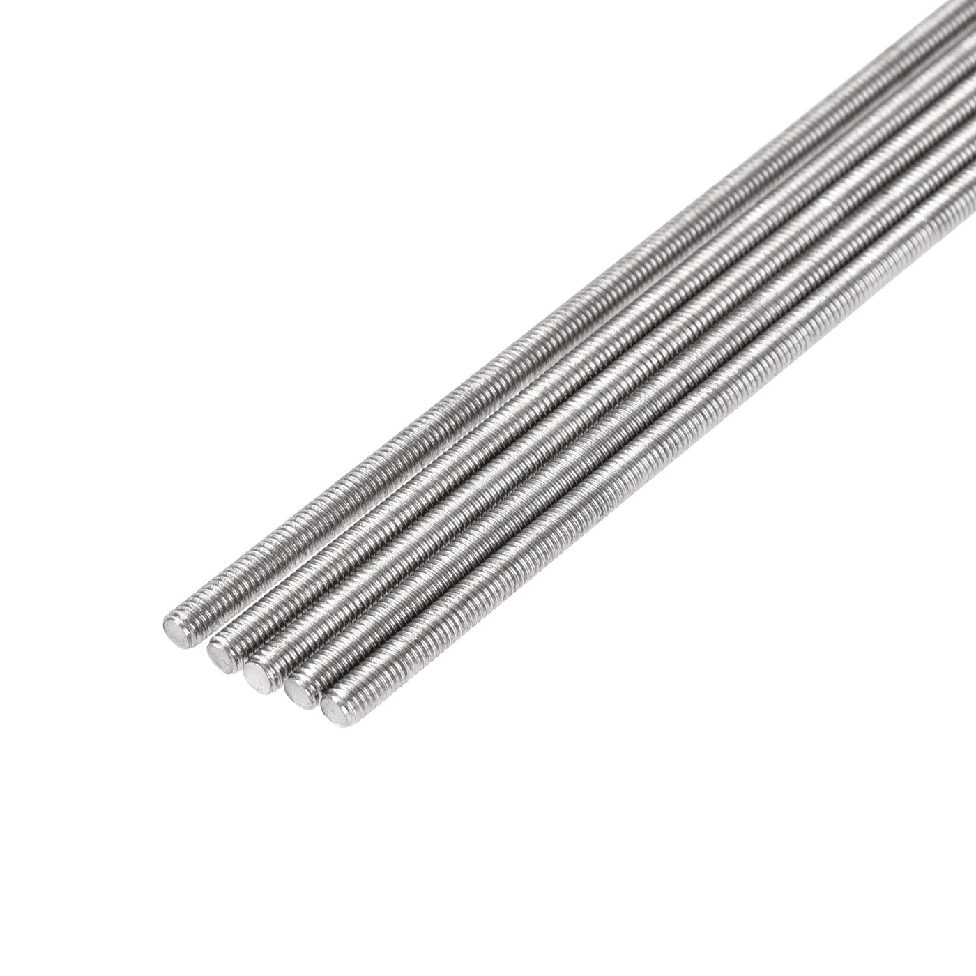 uxcell Uxcell 5Pcs M3 x 350mm Fully Threaded Rod 304 Stainless Steel Right Hand Threads