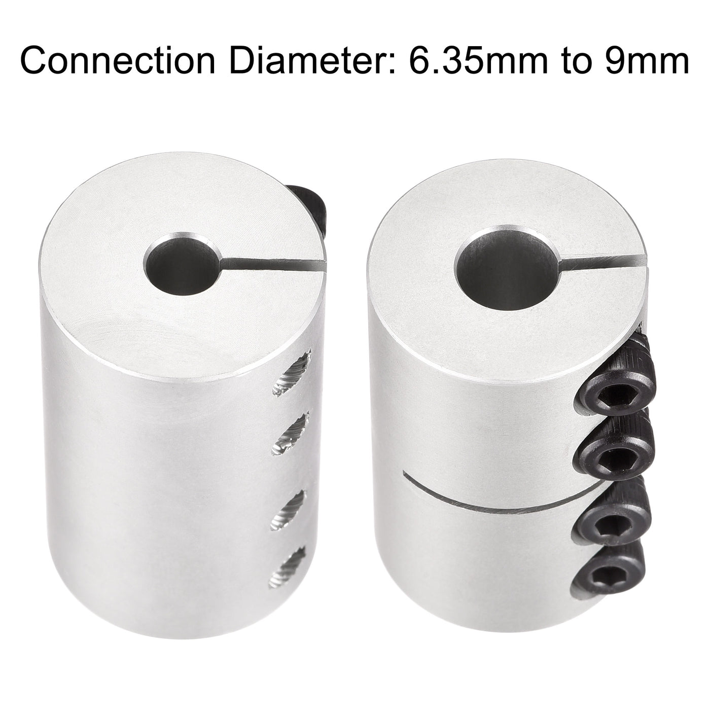 Uxcell Uxcell 2pcs 7mm to 8mm Shaft Coupling 25mmx40mm Coupler Aluminum Alloy Joint Motor for 3D Printer CNC Machine DIY Encoder