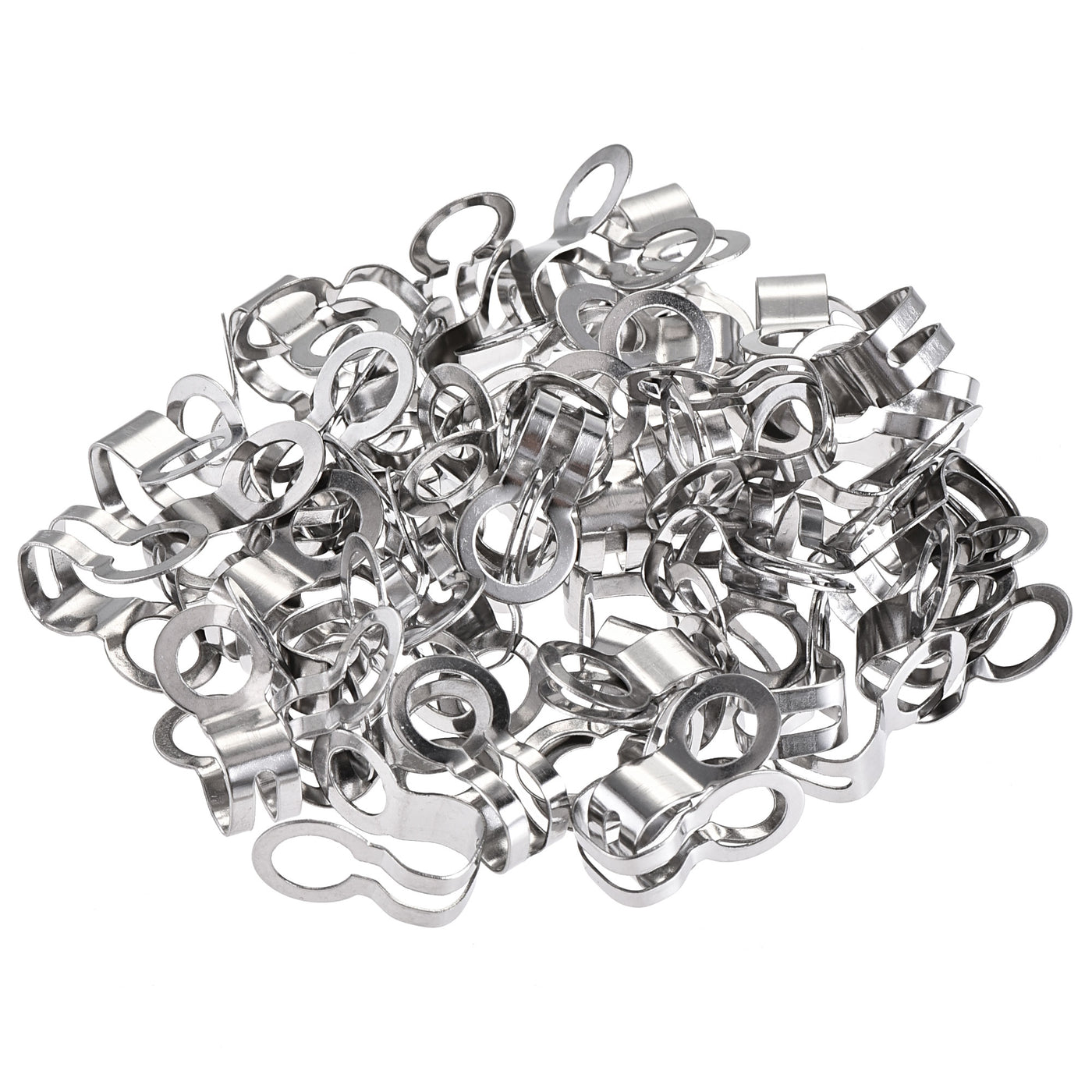 Uxcell Uxcell Ball Chain Connector, 6mm Double Ring Style Link Stainless Steel Loop Connection, Pack of 50
