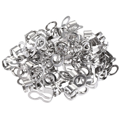Harfington Uxcell Ball Chain Connector, 6mm Double Ring Style Link Stainless Steel Loop Connection, Pack of 50