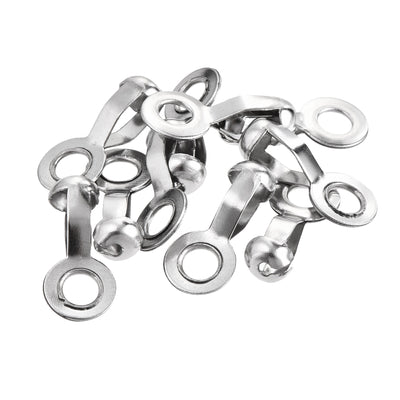 Harfington Uxcell Ball Chain Connector, 3mm 3.2mm Pull Loop Crimp Link Stainless Steel Connection, Pack of 10