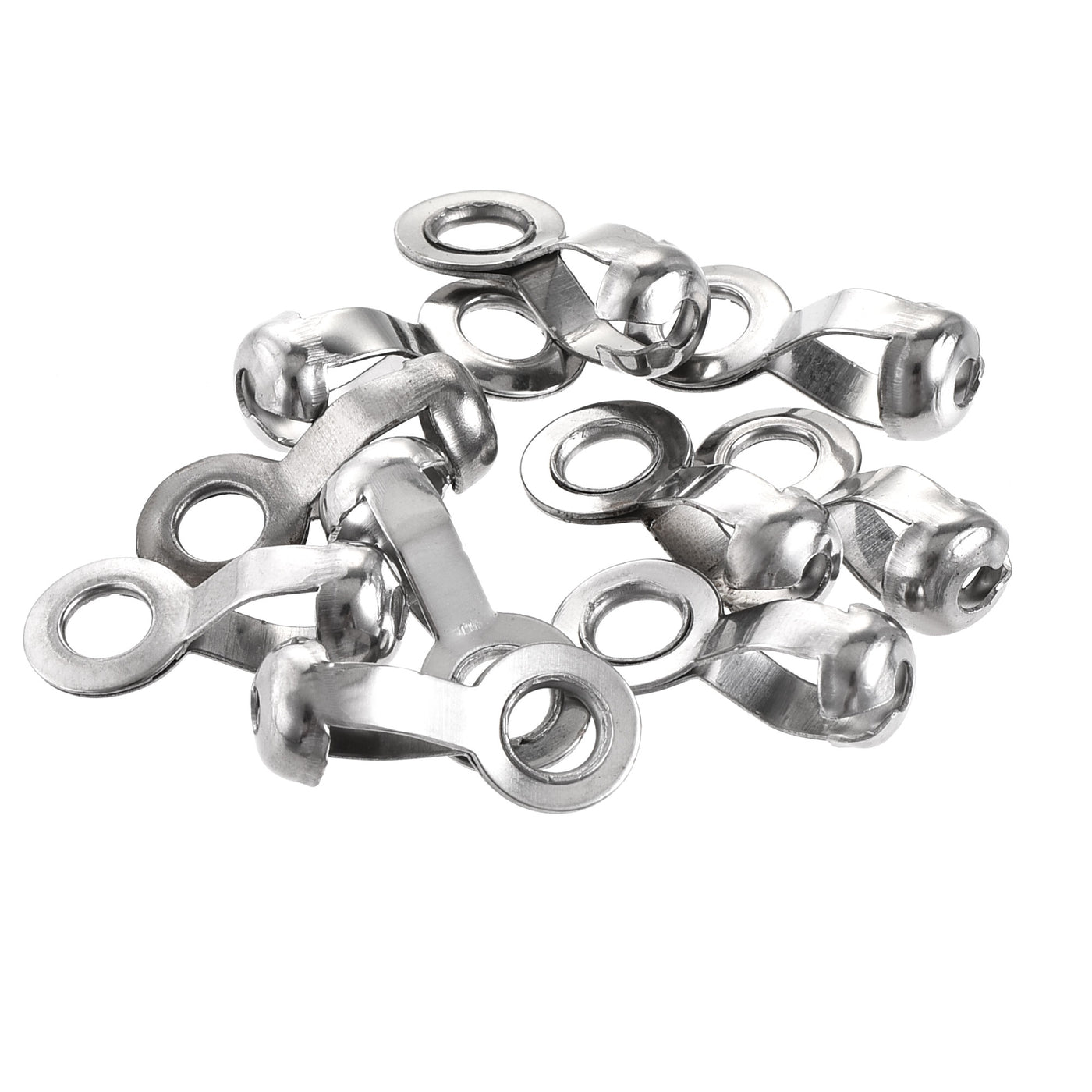 uxcell Uxcell Ball Chain Connector, 6mm 6.5mm Pull Loop Crimp Link Stainless Steel Connection, Pack of 10