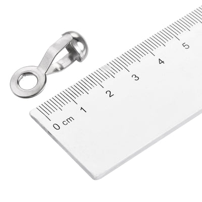 Harfington Uxcell Ball Chain Connector, 10mm Pull Loop Crimp Link Stainless Steel Connection, Pack of 10