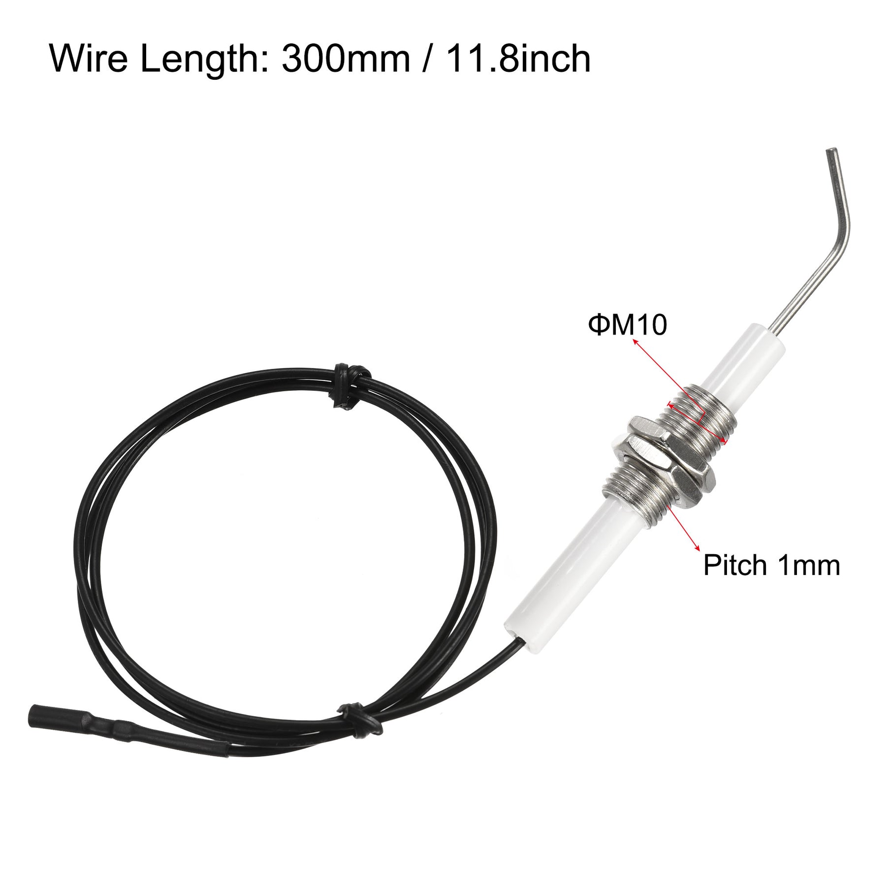 Uxcell Ignitor Wire Ceramic Electrode Assembly 300mm Length Gas Grill