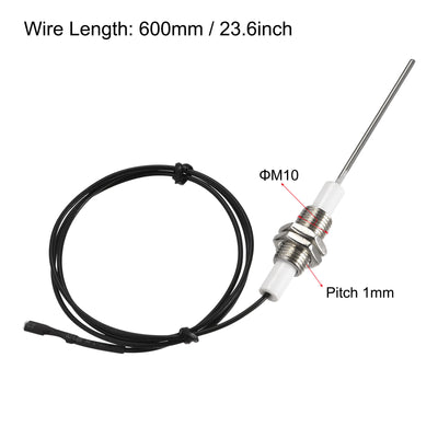 Harfington Uxcell Ignitor Wire Ceramic Electrode Assembly 600mm Length Gas Grill Ignitor Wire Ignition Electrode Replacement 2pcs