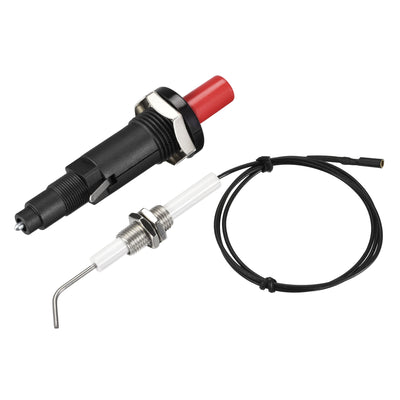 Harfington Uxcell Igniter Kit Push Button Gas Grill Stove Ignitor with Wire Length 300mm Spark Generator