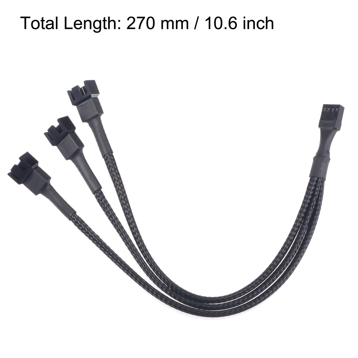 uxcell Uxcell Fan Power Supply Cable 1 to 3 Plug with 3 Pin 4 Pin for Computer CPU 10.6 Inch