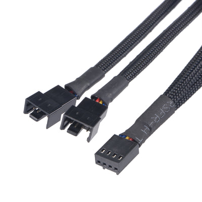 Harfington Uxcell Fan Power Supply Cable 1 to 2 with 3 Pin 4 Pin for Computer CPU 10.6 Inch