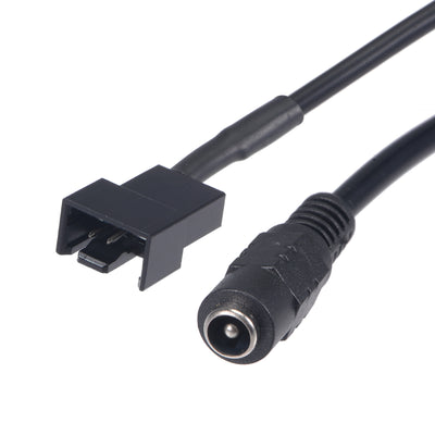 Harfington Uxcell Fan Power Supply Cable DC 5.5mmx2.1mm to 3 Pin or 4 Pin Output 11.4 Inch