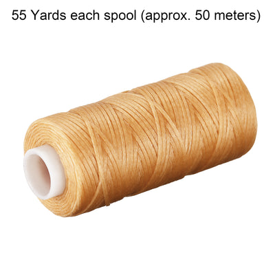 Harfington Uxcell Leather Sewing Threads Polyester Waxed Cord
