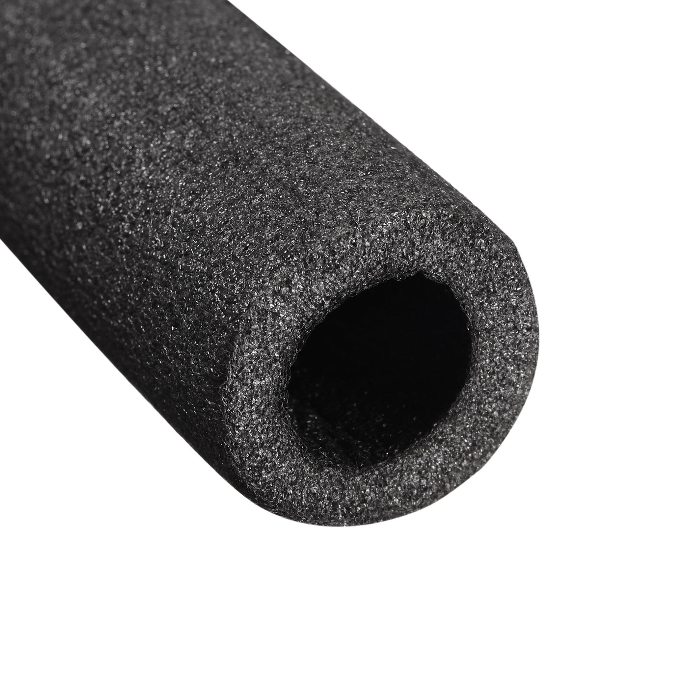 Uxcell Uxcell Foam Tube 1.64 ft Length 0.51in ID 1.44in OD Hollow Polyethylene Black 2pcs