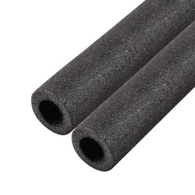 Harfington Uxcell Foam Tube 1.64 ft Length 0.51in ID 1.44in OD Hollow Polyethylene Black 2pcs