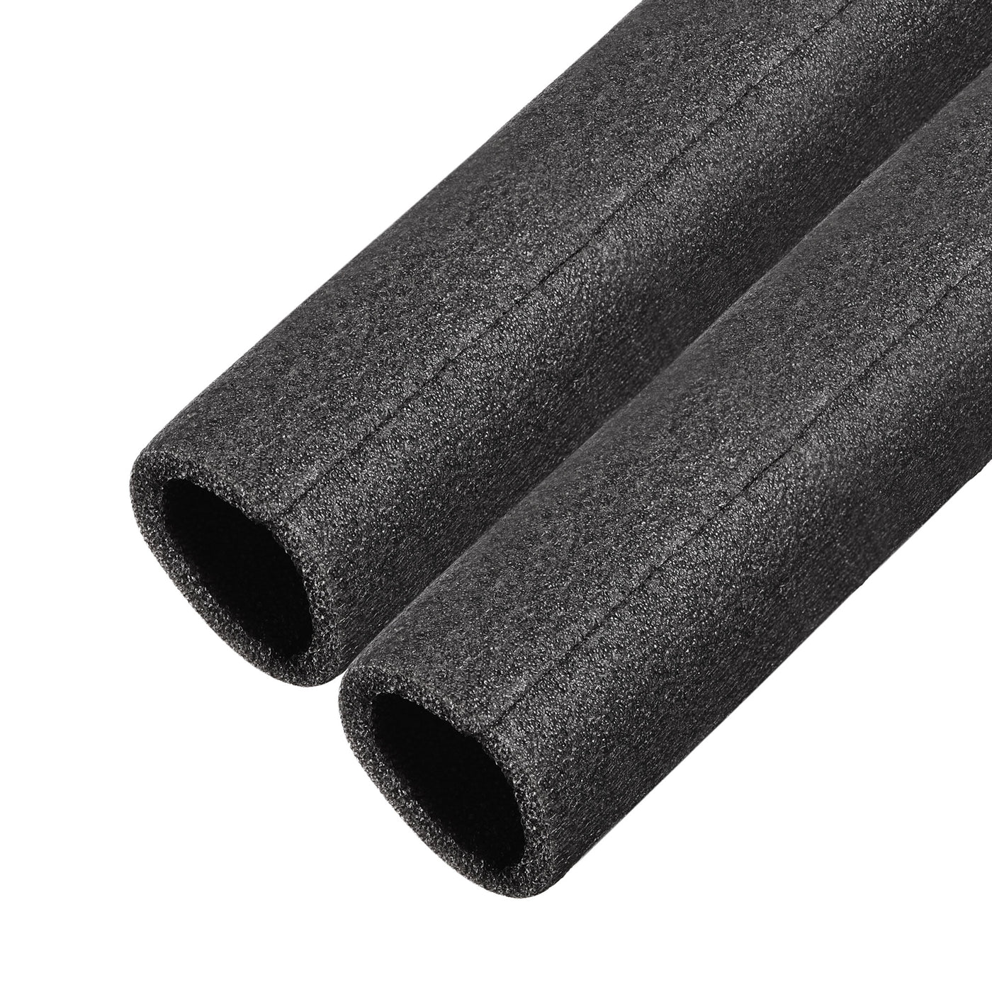 Uxcell Uxcell Foam Tube 1.64 ft Length 1.37in ID 2.15in OD Hollow Polyethylene Black 2pcs