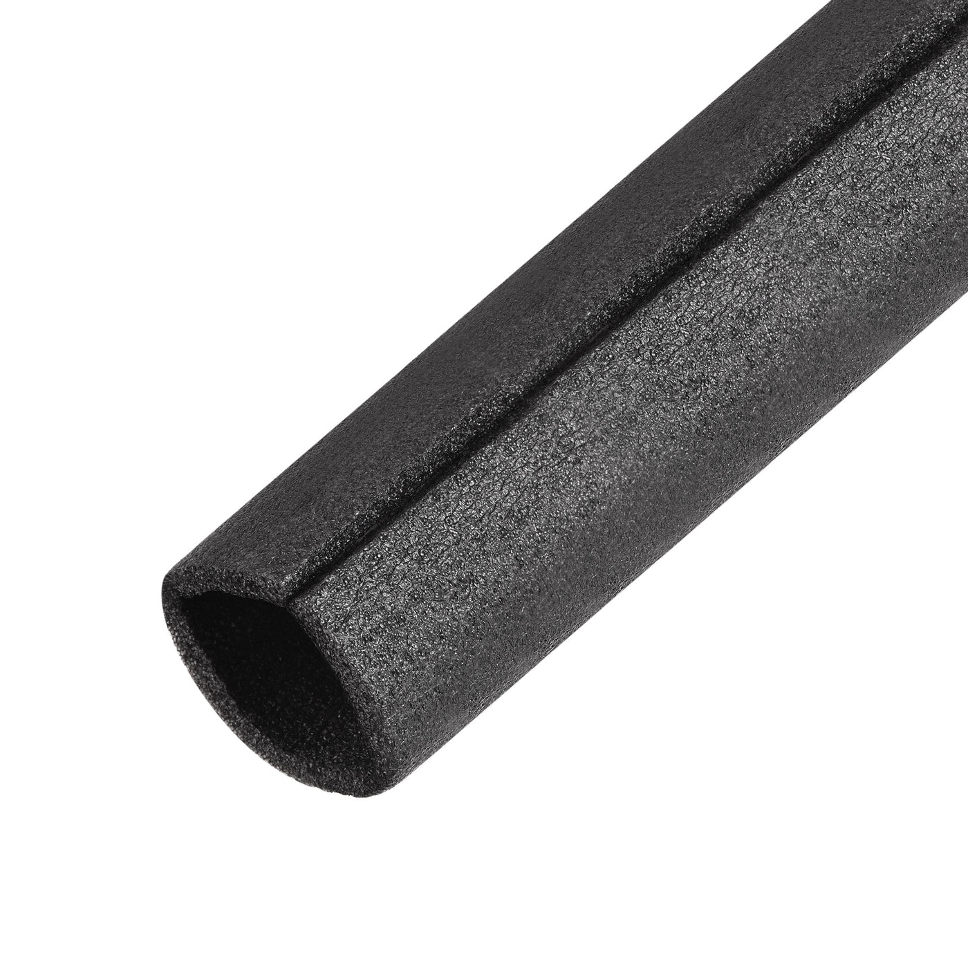 Uxcell Uxcell Foam Tube 1.64 Ft Length 2.34in ID 3.12in OD Hollow Polyethylene Black 1pcs