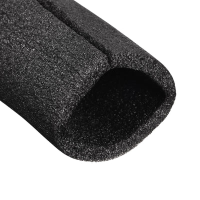 Harfington Uxcell Foam Tube 1.64 ft Length 1.37in ID 2.15in OD Hollow Polyethylene Black 2pcs