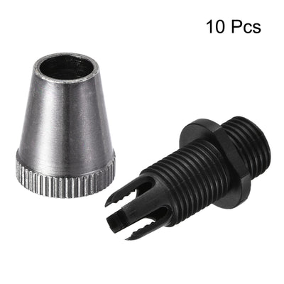 Harfington Uxcell Cable Glands Strain Relief Cord Grips Metal Black 10Pcs for Wiring Hanging Light Ceiling Pendant Lamp