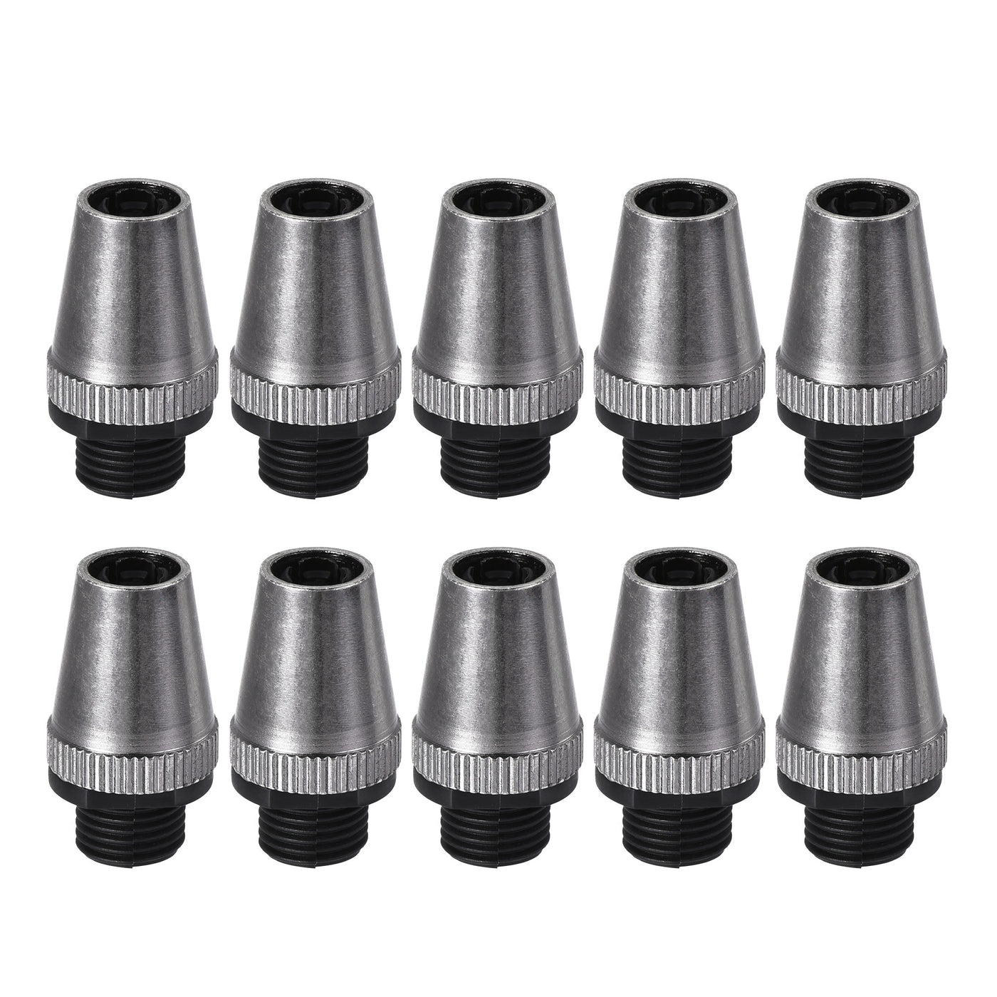 uxcell Uxcell Cable Glands Strain Relief Cord Grips Metal Black 10Pcs for Wiring Hanging Light Ceiling Pendant Lamp