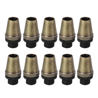 Harfington Uxcell Cable Glands Strain Relief Cord Grips Metal Bronze 10Pcs for Wiring Hanging Light Ceiling Pendant Lamp