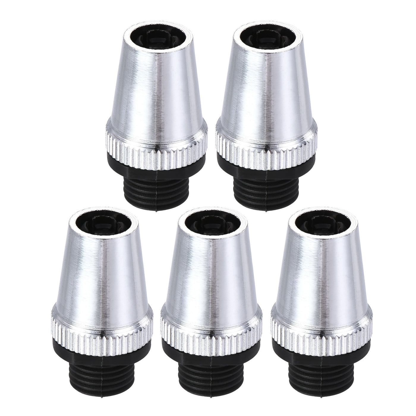 uxcell Uxcell Cable Glands Strain Relief Cord Grips Metal Chrome 5Pcs for Wiring Hanging Light Ceiling Pendant Lamp